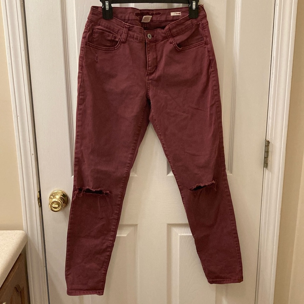 Burgundy Arizona Jegging Jeans